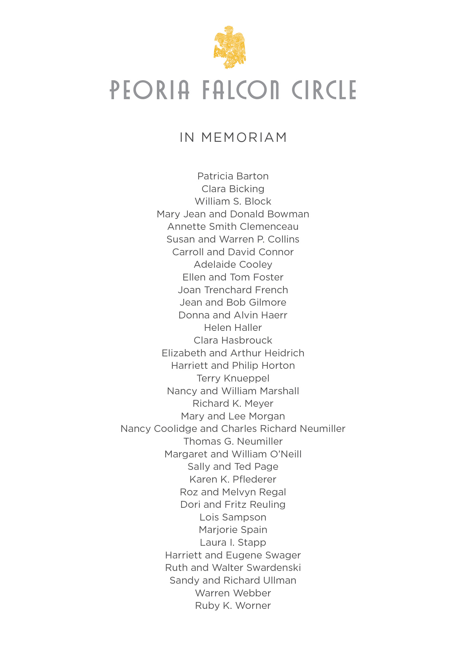 Falcon Circle Program Names 252 Falcon Circle Program Names 252