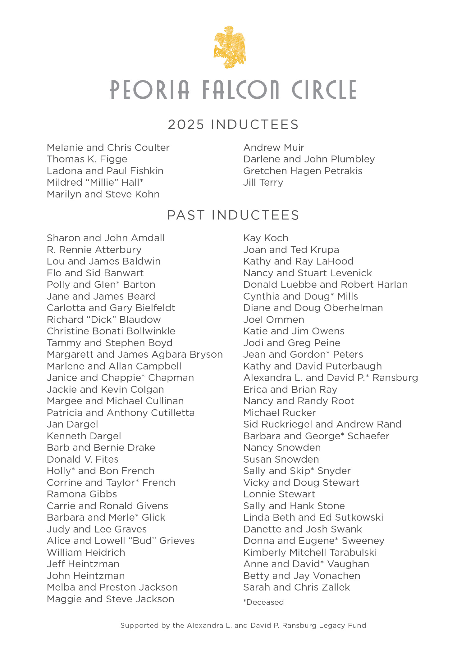 Falcon Circle Program Names 25 Falcon Circle Program Names 25